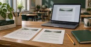 Teacher adapting reading material with AI tools for differentiated instruction